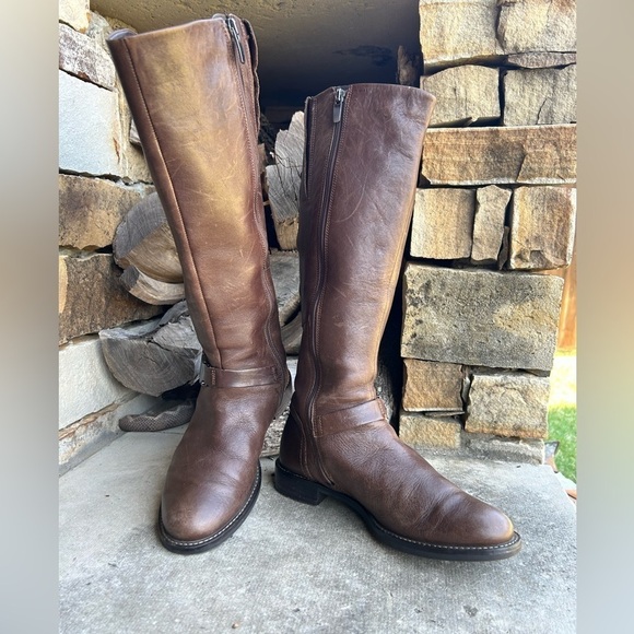 Ecco Sartorell 25 women’s knee high riding cocoa brown boots Sz-37(6.5) K - Picture 2 of 13